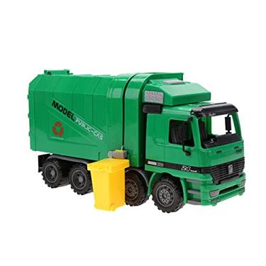 Imagem de Xiuganpo Caminhão de lixo ecológico seguro 1:22, modelo de brinquedo, para meninos