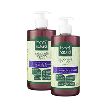 Imagem de kit 2 Sabonetes Líquido Boni Natural Lavanda e Menta 500ml