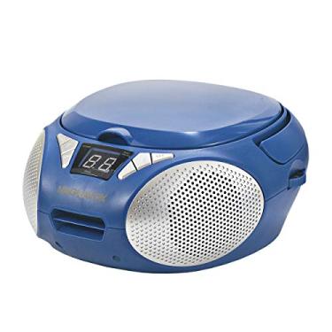 Imagem de Magnavox MD6924-BL Caixa de som portátil de carregamento superior com rádio estéreo AM/FM azul | Compatível com CD-R/CD-RW | Display LED | Porta auxiliar suportada | Leitor de CD programável | Leitor de CD |