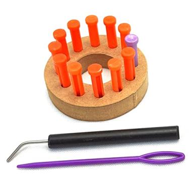 Imagem de Tear Circular diâmetro 5cm com 12 pinos Brinde Agulha