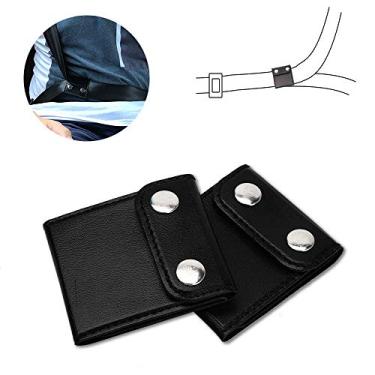 Imagem de Ajustador de cinto de segurança LICY para adultos, clipes de capa de cinto de segurança para conforto universal correia automotiva pacote com 2 pretasLICY preto A-S-2B