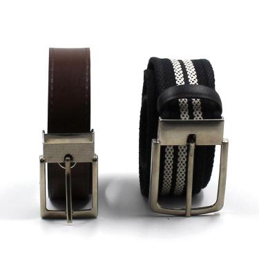 Imagem de Kit 2 Cintos Masculino Dupla Face Social e Sport