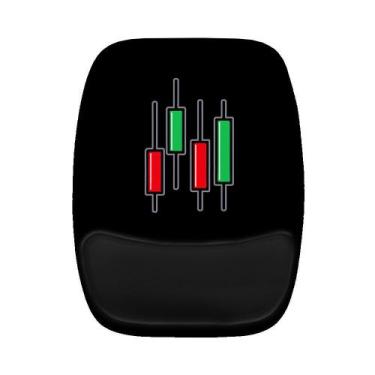 Imagem de Mouse Pad Ergonomico Candlestick Trader Investidor - Personalize Do Se