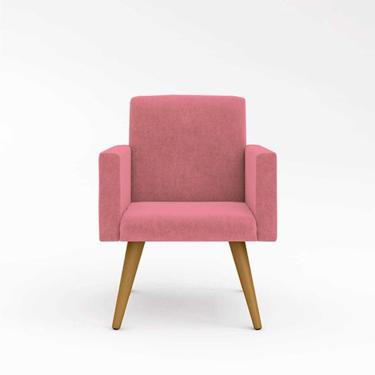 Imagem de Cadeira Decorativa Para Quarto – Balaqui Decor Cor:rosa