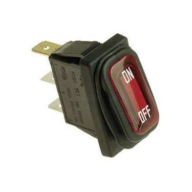 Imagem de Interruptor liga/desliga para lâmina - KCD1 vermelho interruptor liga/desliga para lâmina E100, E200, E300, Crazy Cart, eSpark, GF, Drifter, Dune Buggy - bota de borracha resistente à prova d'água