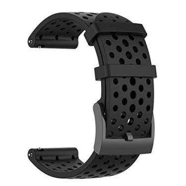 Imagem de LOKEKE Pulseira de silicone de substituição - pulseira esportiva Suunto Spartan de 24 mm (preto)