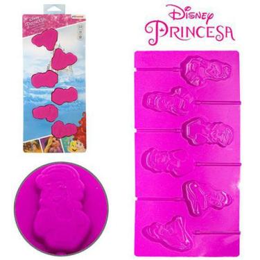 Imagem de Forma De Silicone De Pirulito Para Chocolate Com 6 Cavidades Princesas