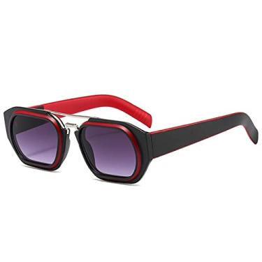 Imagem de Óculos de Sol Quadrado Feminino Vintage Grande Armação Tons Masculino Gafas De Sol Óculos de Sol UV400 Óculos Retângulo Óculos, Vermelho, A