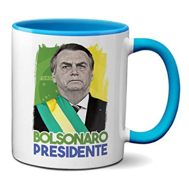 Imagem de Caneca Bolsonaro Presidente 2022 Presente Criativo (Azul)