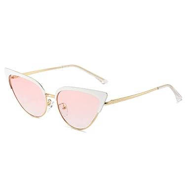 Imagem de Óculos de Sol Olho de Gato Tendência Óculos de Sol Masculino e Feminino Moda Óculos de Sol Cor do Oceano Óculos de foto de viagem ao ar livre, 1, tamanho único