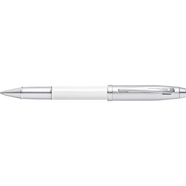 Imagem de Sheaffer 100 canetas esferográficas de laca branca com acabamento cromado