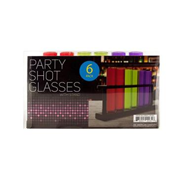 Imagem de Kole Copos de shot para festa com suporte essencial para cozinha, 6 unidades (pacote com 1), colorido transparente