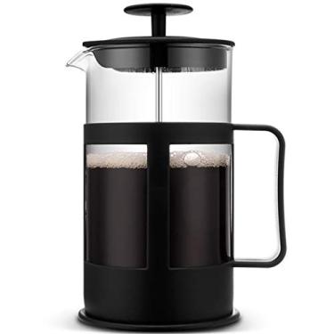 Imagem de Goeielewe Cafeteira de prensa francesa, cafeteira de vidro de borossilicato resistente ao calor, cafeteira com filtragem, filtros de chá, 325 ml, 350 ml, 1 ou 2 xícaras