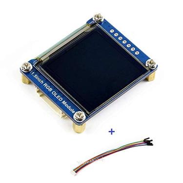 Imagem de waveshare Módulo de tela OLED RGB de 1,5 polegadas, 128 x 128 pixels exibindo 65 K cores, suporta Raspberry Pi Arduino STM32, interface SPI