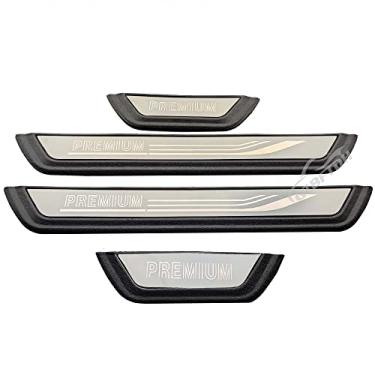 Imagem de GZBFTDH Protetor protetor de rasgo do peitoril da porta do carro, compatível com acessórios do Hyundai Tucson 2022-2023, acabamento da placa de entrada da porta de aço