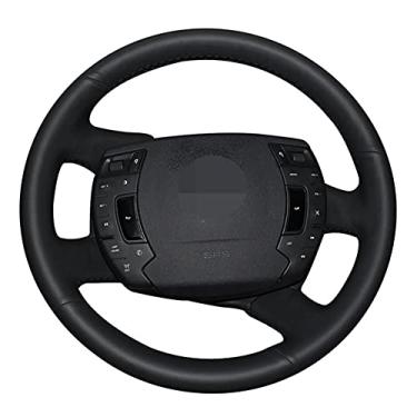Imagem de TPHJRM Capa de volante de carro DIY couro artificial, apto para Citroen C5 2008 2009 2010 2011 2012 2013 2014 2015 2016 2017