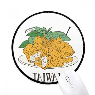 Imagem de Comida de cobra pedaços de frango frito mousepad desktop escritório tapete redondo para computador