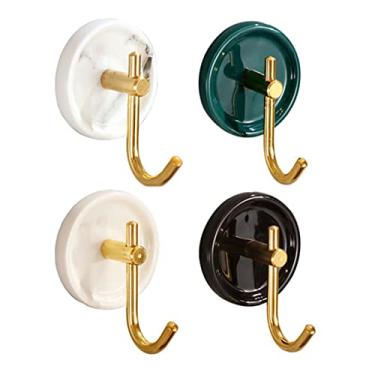 Imagem de KIZQYN Ganchos de casaco cabide montado na parede, cabide de casaco montado na parede, ganchos de parede de metal elegantes modernos, para a entrada, banheiro, quarto, cabide de cozinha montado na parede (cor: E)
