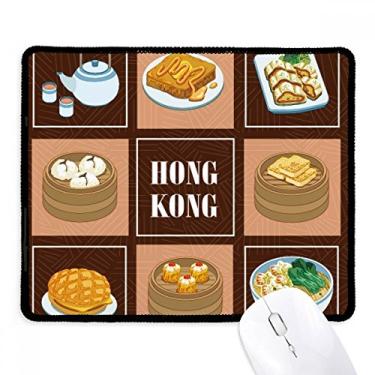 Imagem de Tapete de borracha para jogos Hong Kong Local Food China com borda costurada