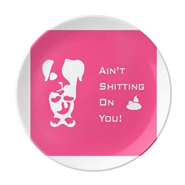 Imagem de Prato decorativo para cocô de cachorro da Fierce Harrier, Prato de jantar de porcelana