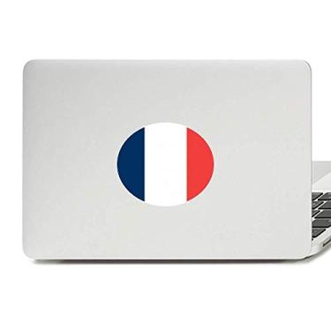Imagem de Adesivo de notebook com emblema da bandeira nacional da França com a bandeira da Europa