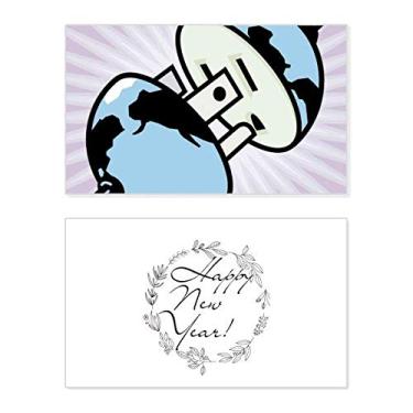 Imagem de Plugue de soquete padrão de diagrama de circuito, ano novo, cartão de felicitações, mensagem de abençoamento presente