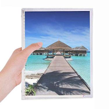 Imagem de Caderno de fotos da natureza Ocean House Water Science com folhas soltas e diário recarregável