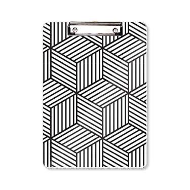 Imagem de Simple Line Art Grain Ilustration Pattern Prancheta Pasta Bloco de Escrita Placa de Apoio A4