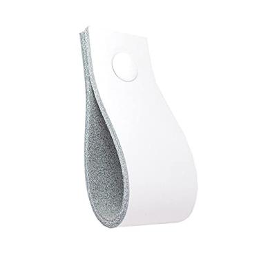 Imagem de Puxador Doko Parafuso - Couro Legítimo Branco - Parafuso Branco