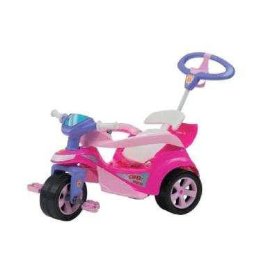 Triciclo Infantil Retrô Avespa Com Empurrador Colorido