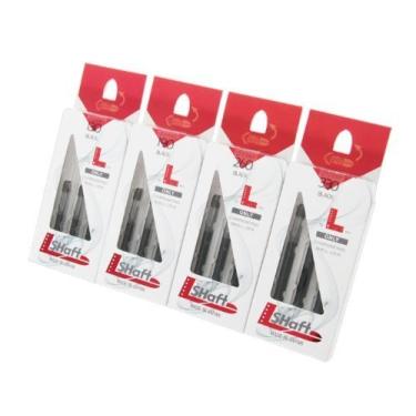 Imagem de LSTYLE Dart Shafts: L-Shaft Silent - Spinning Dart Shafts - Black 330 (Long/Medium)