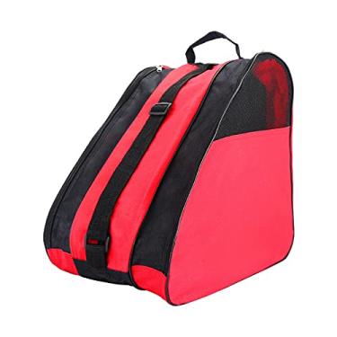 Imagem de Bolsa de Patins com Alça de Bolsa de Esportes de Patinação, vermelho