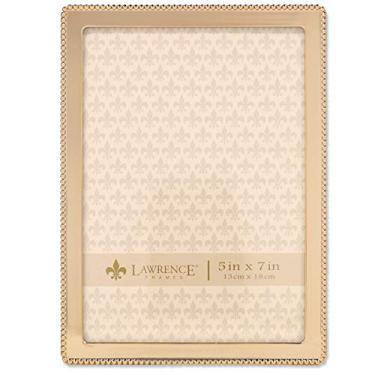 Imagem de Lawrence Frames 714057 5 x 7 moldura dourada com contas clássicas