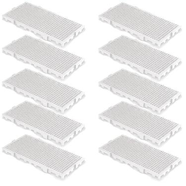 Imagem de Kit 10 Palete Estrado Pallet Plástico Resistente 25x50 Branco