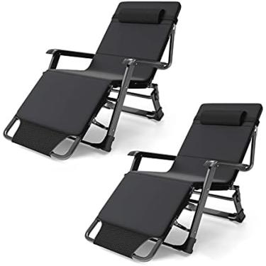 Imagem de Cadeira De Gravidade Zero, Cadeira Reclinável Para Pátio, Pacote Dobrável 1, Cadeira De Acampamento Reclinável Dobrável, Cadeiras, Espreguiçadeira Com Suporte Para Copos, Para Quintal Ao Ar Livre,