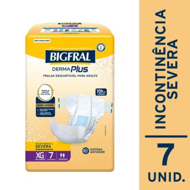 Imagem de Fralda Geriátrica Bigfral Derma Plus XG com 7un