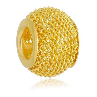 Imagem de Berloque Separador Murano Telinha Pandora Banhado a Ouro 18k - Premium