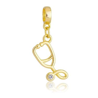 Imagem de Pingente Berloque Estetoscópio Pandora Banhado a Ouro 18k - Premium