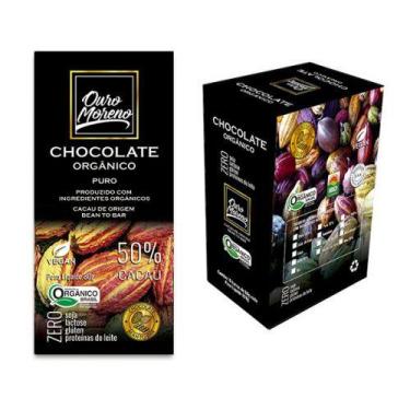 Imagem de Chocolate Orgânico 50% Cacau - Barras 80 G Caixa Com 10 U - Ouro Moren