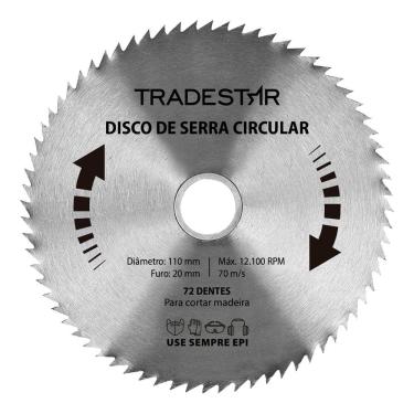 Imagem de Disco Lamina Circular P/ Madeira 110x20mm Makita 72 Dentes