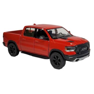 Imagem de Miniatura Carrinho de Ferro Ram 1500 Caminhonete 4X4 Metal (ram vermelho)