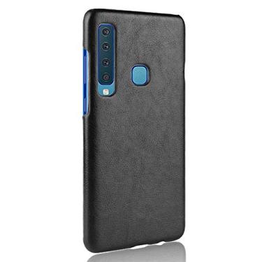 Imagem de GOGODOG Capa para Samsung Galaxy A9, capa completa, ultrafina, fosca, antiderrapante, resistente a arranhões, capa traseira de couro (preto)