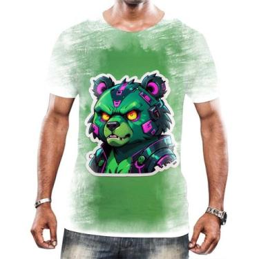 Imagem de Camisa Camiseta Tshirt Animais Cyberpunk Urso Marrom Hd 2 - Enjoy Shop