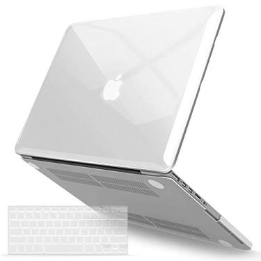 Imagem de IBENZER Compatível com MacBook Pro 15 polegadas 2015 2014 2013 2012 A1398, capa rígida com capa de teclado para versão antiga Apple Mac Pro Retina 15, transparente, R15CYCL+1
