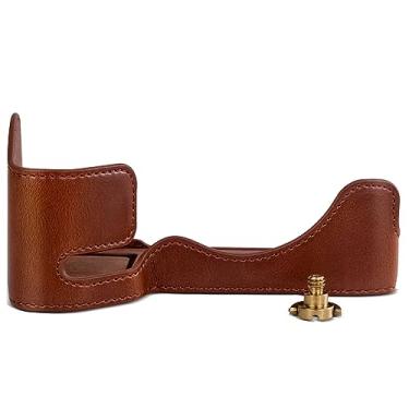 Imagem de Rieibi Capa para câmera Alpha 7 IV, meia capa de couro PU para câmera digital Sony a7 IV a7S III A1, capa protetora para Sony A7M4 A7SM3 Alpha 1 A7IV