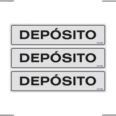 Imagem de Combo 3 Placas De Sinalização Depósito 30x7 Ekomunike - B-511 F9e