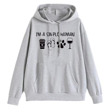Imagem de Moletom Feminino Casual Manga Comprida Com Cordão Simples Feminino Letras Engraçadas Gráficos Pulôver Solto Top Estampado
