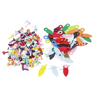 Imagem de UGPLM 100x botões giratórios para porta-retratos, 100 peças, mini brads, hardware para molduras, fixadores de papel para artesanato, arte de scrapbooking