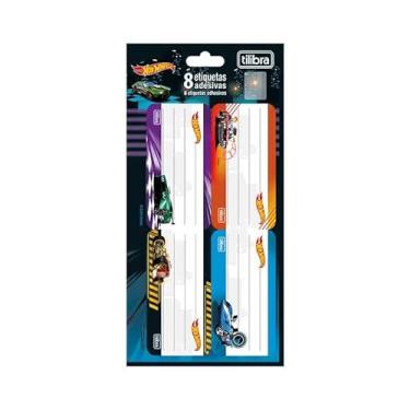 Imagem de Etiqueta Escolar Decorada Hot Wheels Com 8Etiq 100X208Mm Pct Com 10 109245