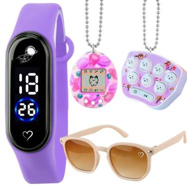 Imagem de Chaveiro Popit + Bichinho Virtual + Relógio Digital + Oculos